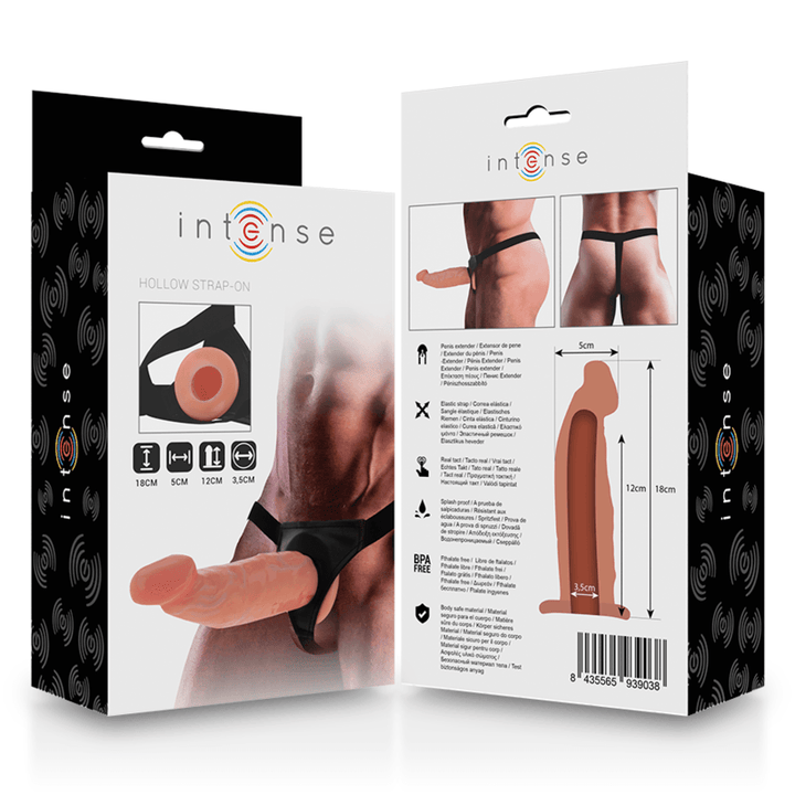 Intense Strap-on Dildo 18 cm s otvorom - EROTIC - Sex Shop