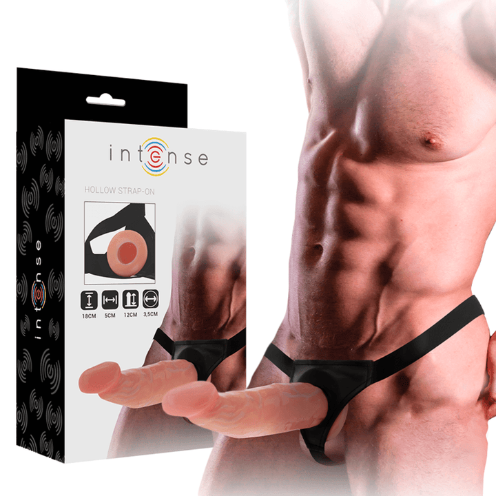 Intense Strap-on Dildo 18 cm s otvorom - EROTIC - Sex Shop