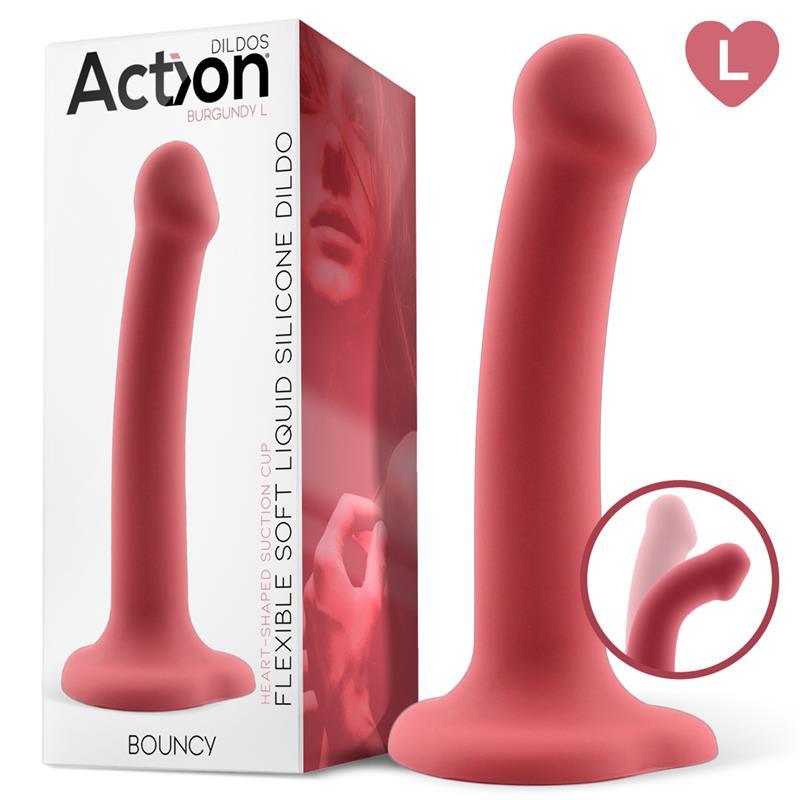 Action Bouncy Liquid Silicone Dildo 19cm - EROTIC - Sex Shop