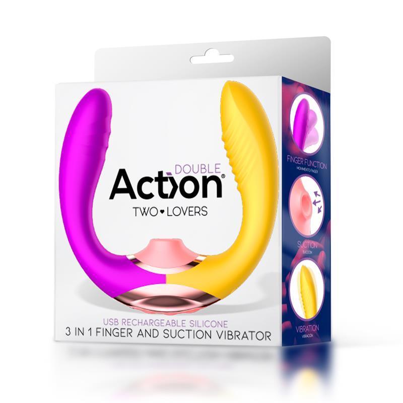 Action Two Lovers Couples Vibe 3 u 1 stimulator - EROTIC - Sex Shop