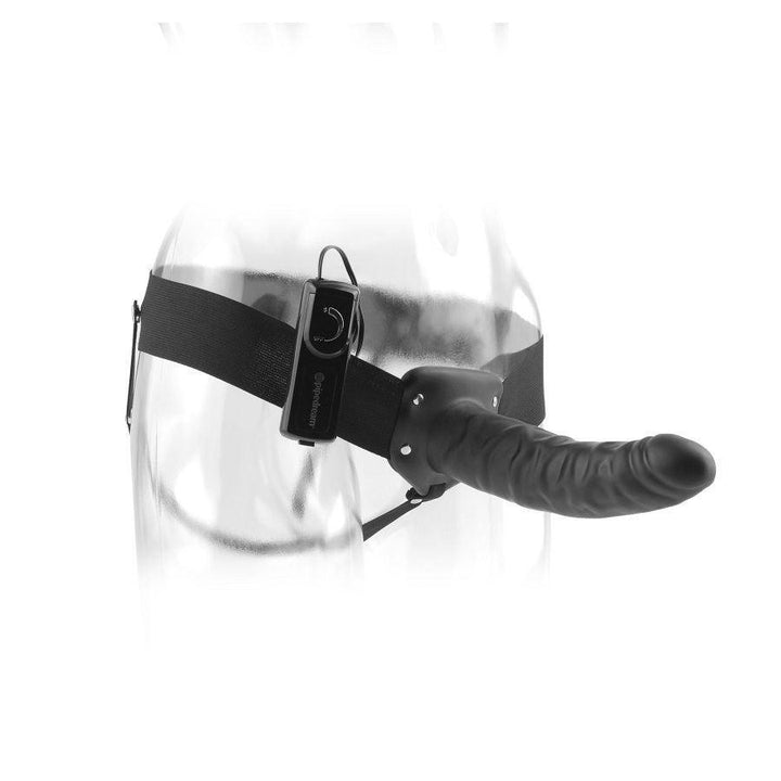 Pipedream Fetish Fantasy Strap-on Dildo 20cm s otvorom, vibrator crni - EROTIC - Sex Shop
