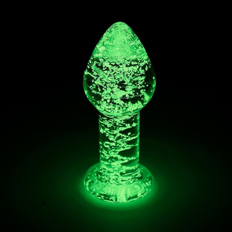 Intoyou stakleni analni čep, svijetli u mraku - EROTIC - Sex Shop