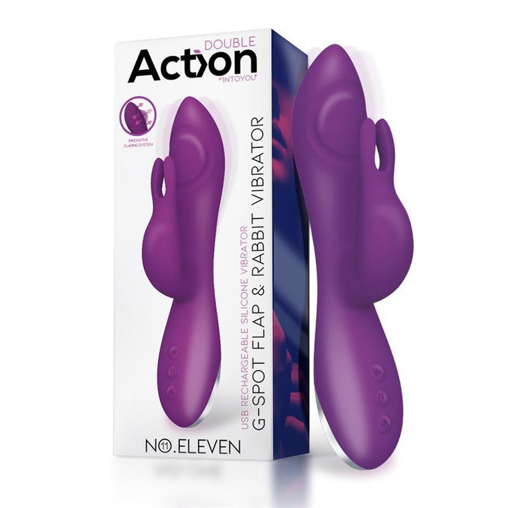 Action No.Eleven G-Spot and Rabbit Double Function Vibrator - EROTIC - Sex Shop