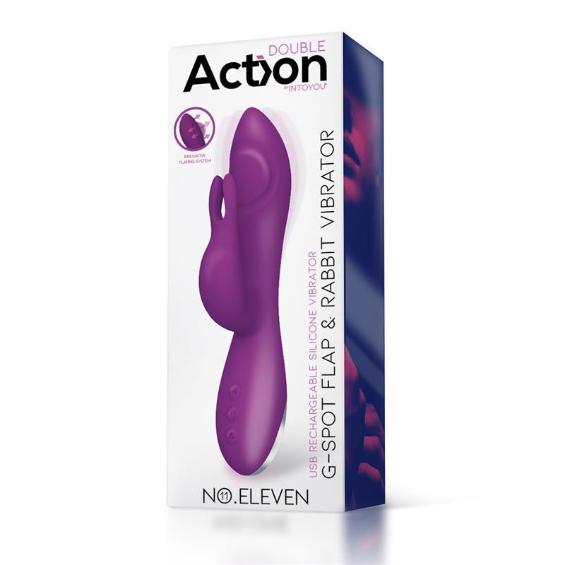 Action No.Eleven G-Spot and Rabbit Double Function Vibrator - EROTIC - Sex Shop