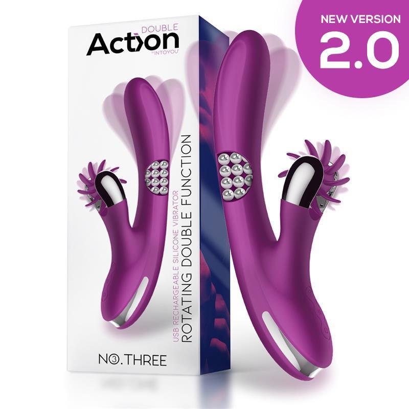 Action No.Three Rotating Double Function Vibrator - EROTIC - Sex Shop