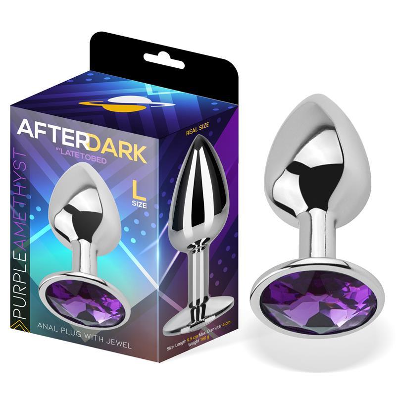 Afterdark Aluminium Amethyst Butt Plug S/M/L - EROTIC - Sex Shop