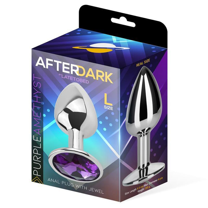 Afterdark Aluminium Amethyst Butt Plug S/M/L - EROTIC - Sex Shop