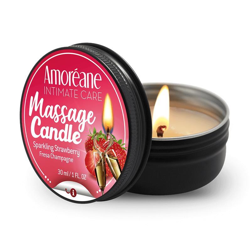 Amoreane masažna svijeća, jagoda - EROTIC - Sex Shop