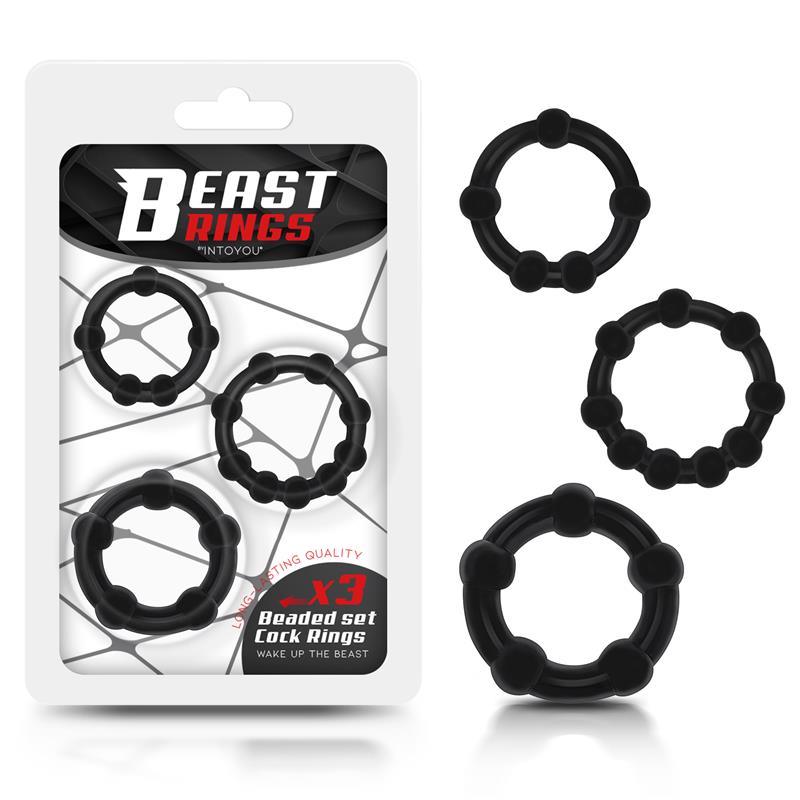 Beast Rings komplet rebrastih penis prstenova - EROTIC - Sex Shop