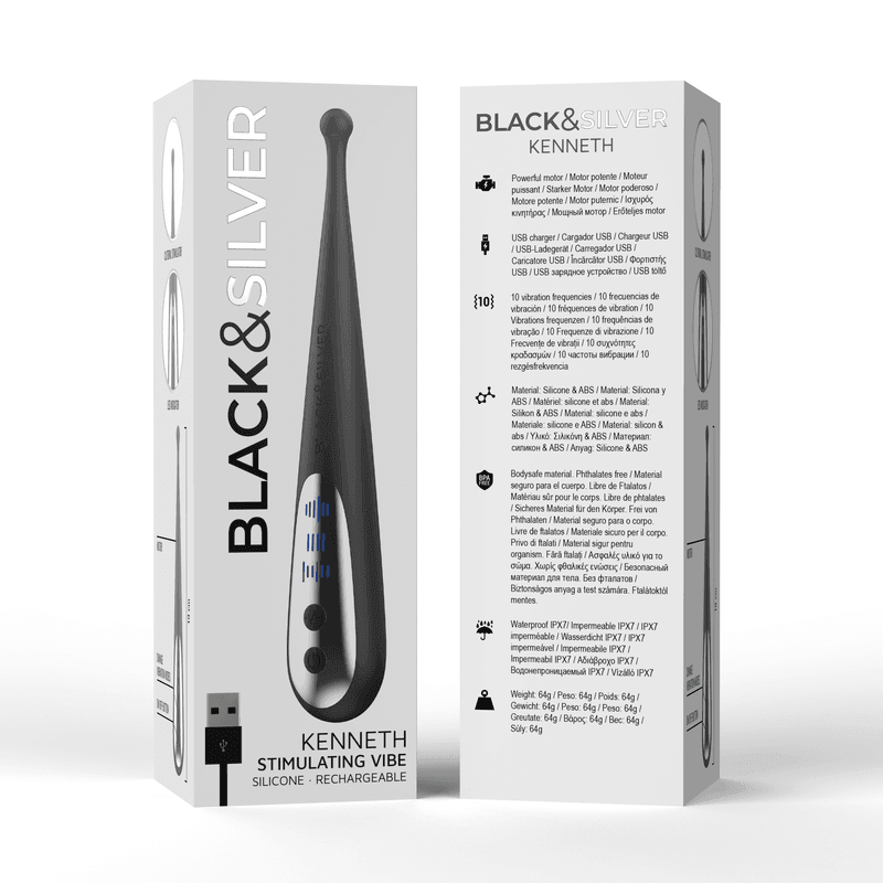 Black&Silver Kenneth stimulacijski vibrator - EROTIC - Sex Shop
