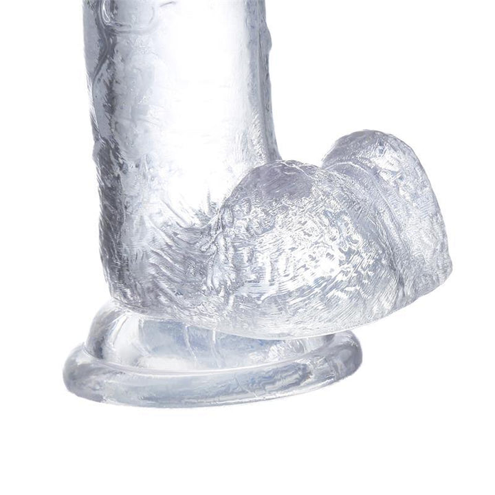 Glazed realistični prozirni dildo s testisima 18cm ili 22cm - EROTIC - Sex Shop