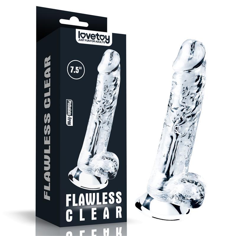 Lovetoy Flawless prozirni dildo 19cm - EROTIC - Sex Shop