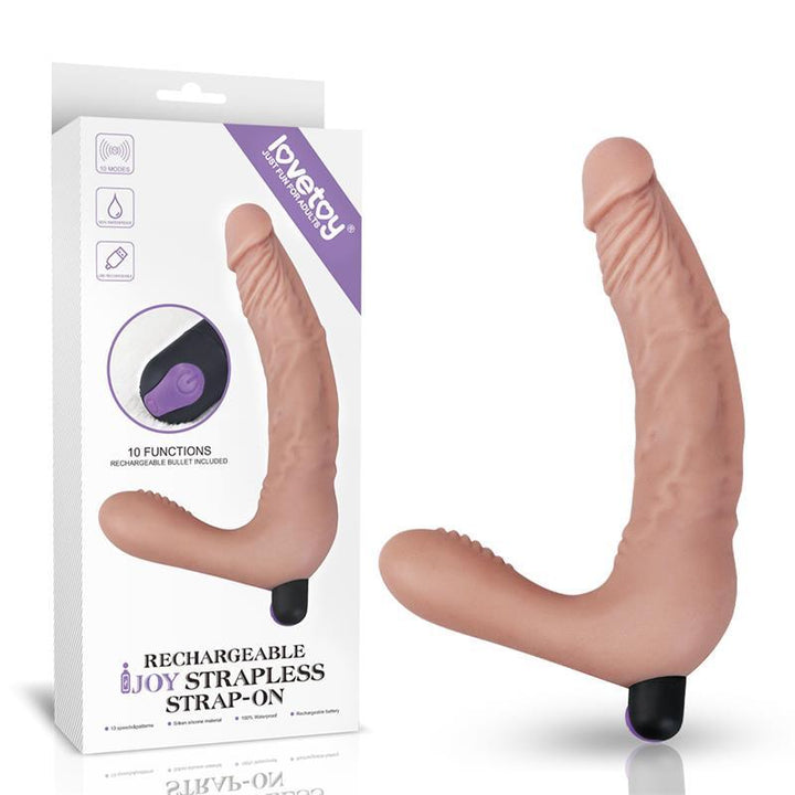 Lovetoy Joy strapless Strap-On dvostruki dildo s vibracijom, USB - EROTIC - Sex Shop