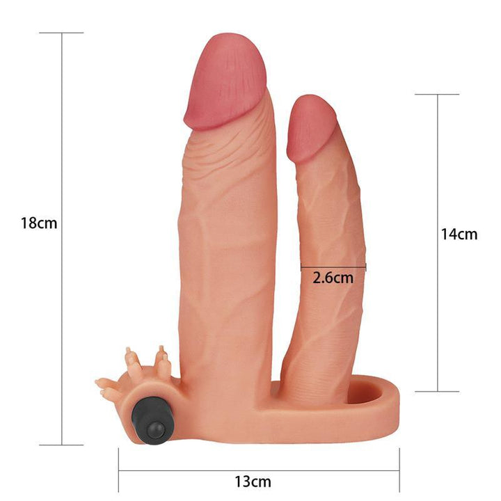 Lovetoy navlaka za penis s analnim dildo i vibrirajućim metkom - EROTIC - Sex Shop
