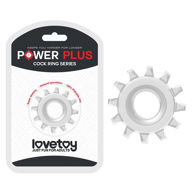 Lovetoy Power Plus penis prsten 1,6cm transparent - EROTIC - Sex Shop