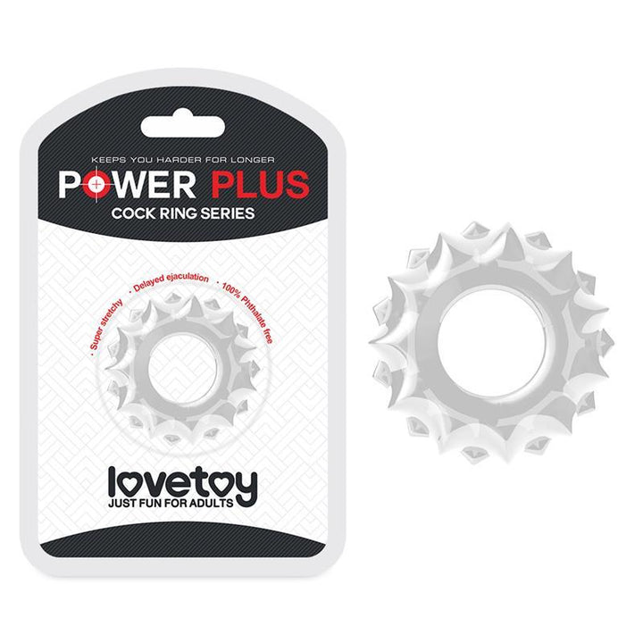 Lovetoy Power Plus penis prsten 1,7cm transparent - EROTIC - Sex Shop