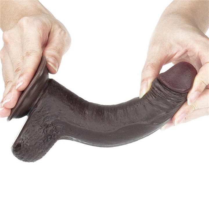 Lovetoy Sliding Skin black dildo 17,5cm - EROTIC - Sex Shop