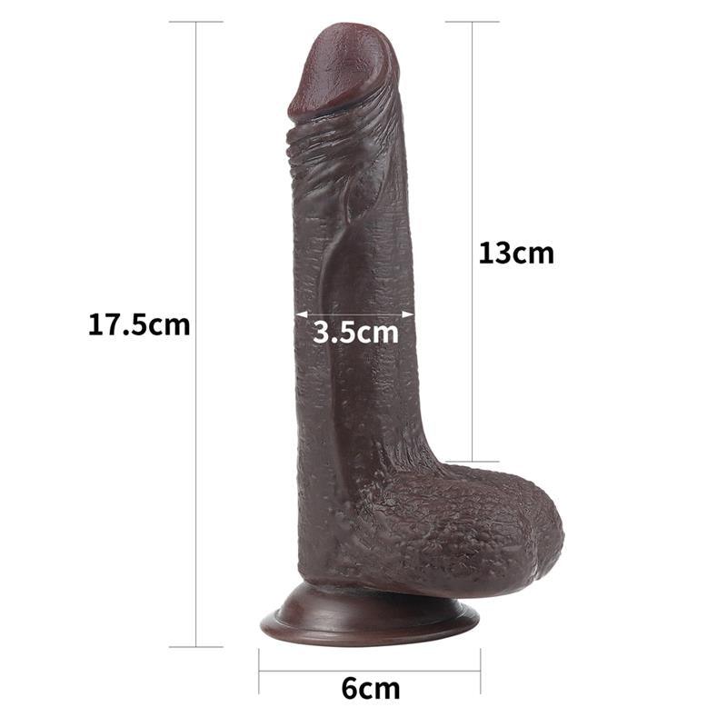 Lovetoy Sliding Skin black dildo 17,5cm - EROTIC - Sex Shop