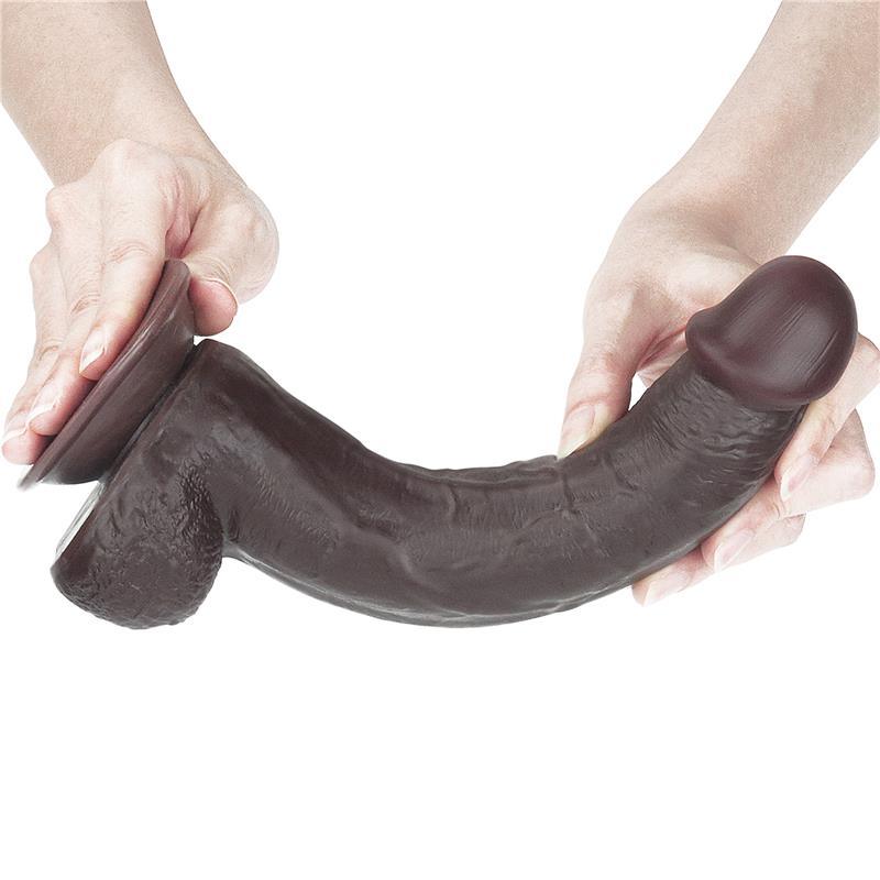 Lovetoy Sliding Skin black dildo 24cm - EROTIC - Sex Shop