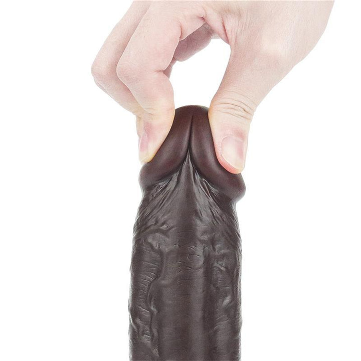 Lovetoy Sliding Skin black dildo 24cm - EROTIC - Sex Shop