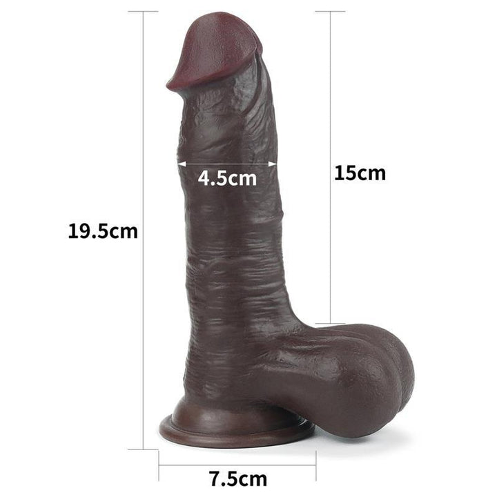 Lovetoy Sliding Skin black dildo s cijelim testisima 19,5 cm - EROTIC - Sex Shop