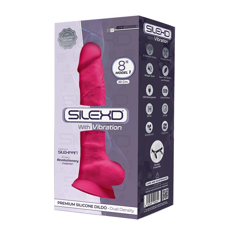 Silexd model 1 vibrirajući dildo 8" 20cm, roza - EROTIC - Sex Shop