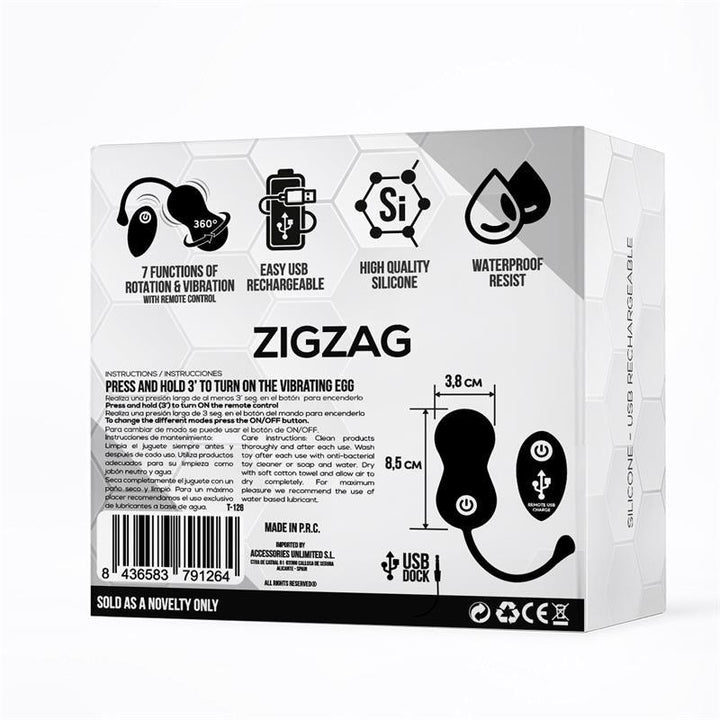 Tardenoche Zigzag Egg Vibrator s daljinskim upravljačem - EROTIC - Sex Shop