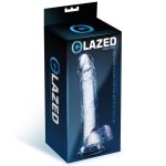 Glazed realistični prozirni dildo s testisima 18cm ili 22cm - EROTIC - Sex Shop