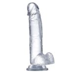 Glazed realistični prozirni dildo s testisima 18cm ili 22cm - EROTIC - Sex Shop